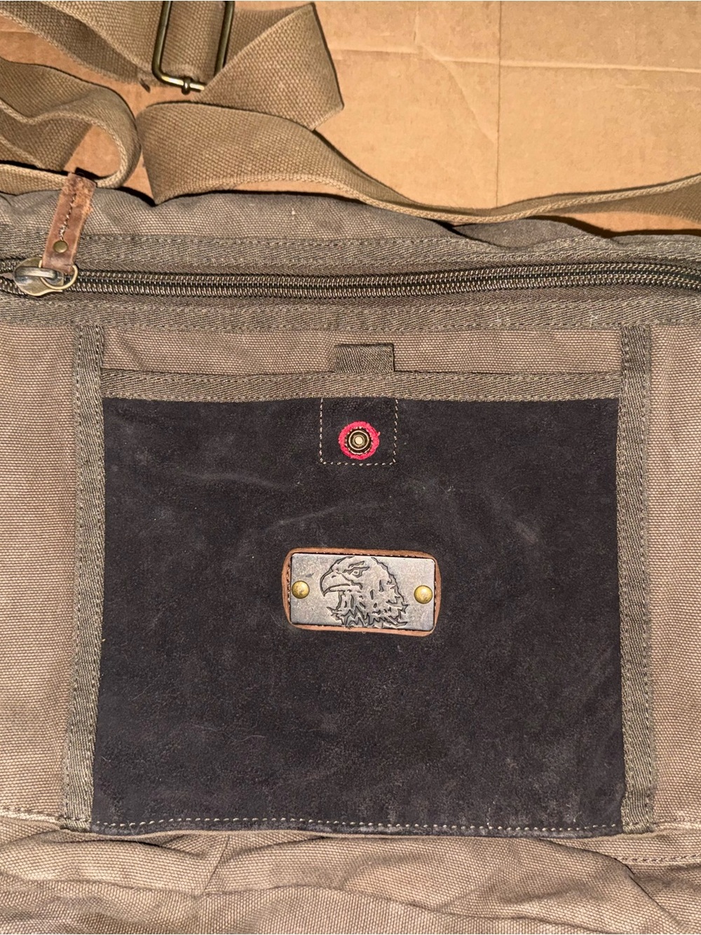Men's Canvas Messenger Bag - Brown & Black Relic G10